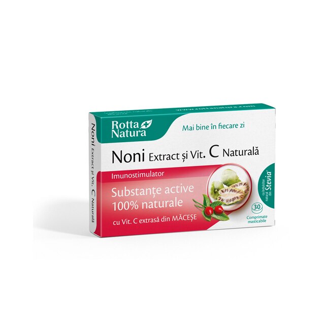 Noni Extract cu Vitamina C Naturala Rotta Natura 30cpr